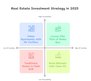 Luxury Villa Plots in Maha Goa: Comparison of air quality in Delhi NCR vs Maha Goa, benefits of private open-air living, and long-term investment value.