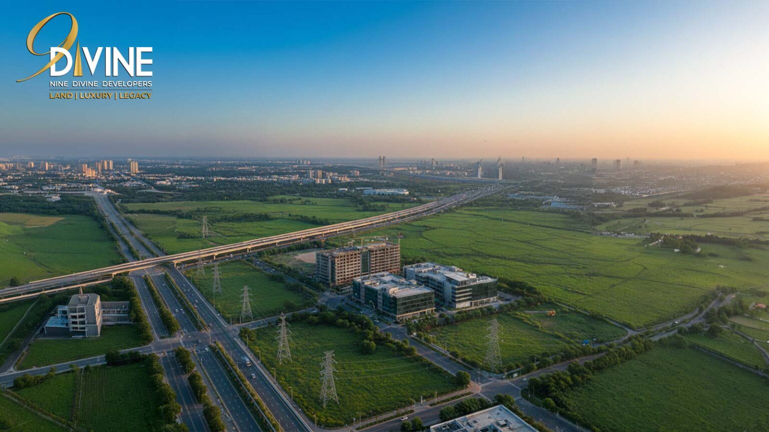 Main banner for blog on the best place to invest in land in India 2026, highlighting infrastructure capex growth, RBI rate stability, freight corridor development, and corridor-based land investment strategy.